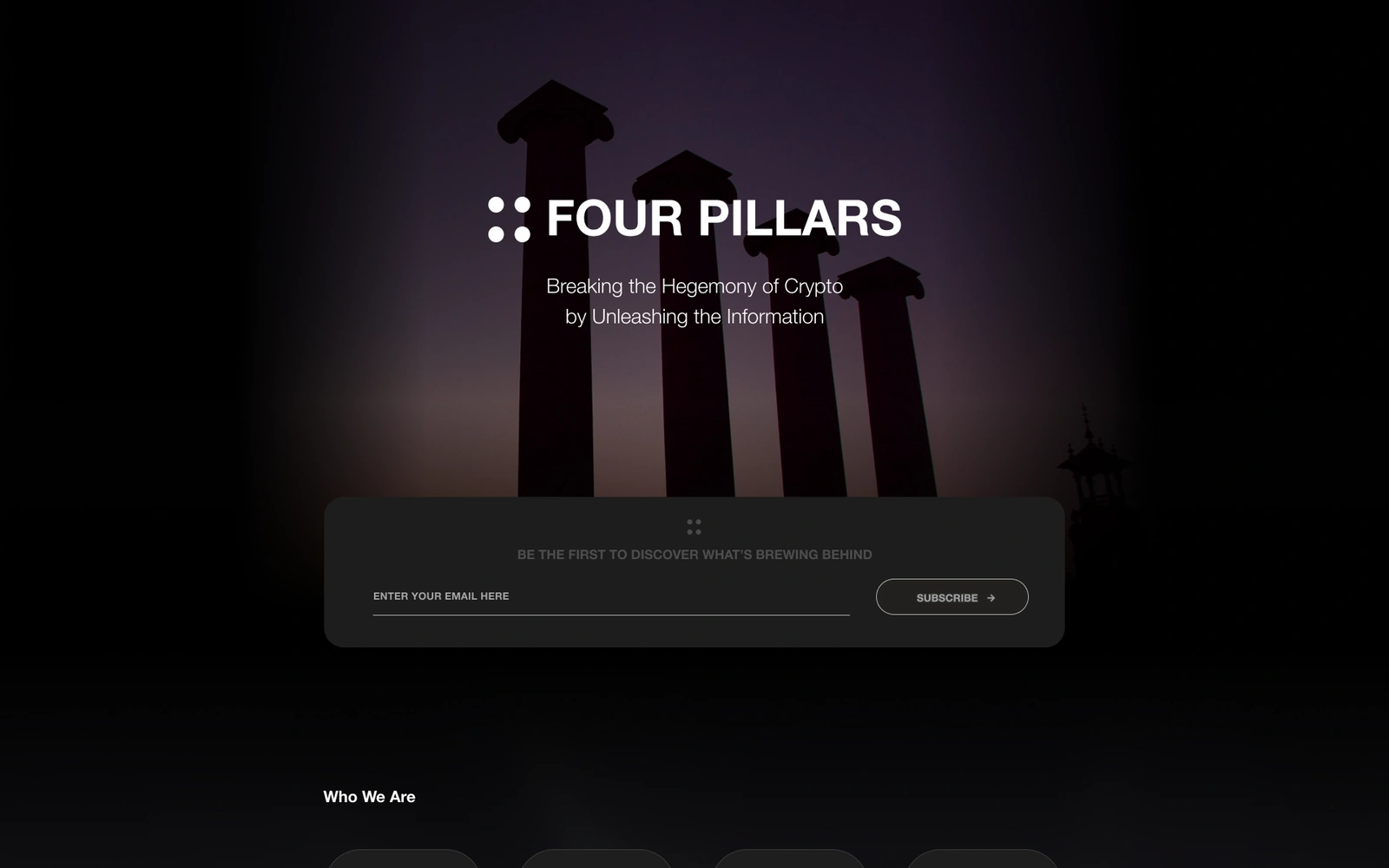 4pillars 웹사이트 화면 1